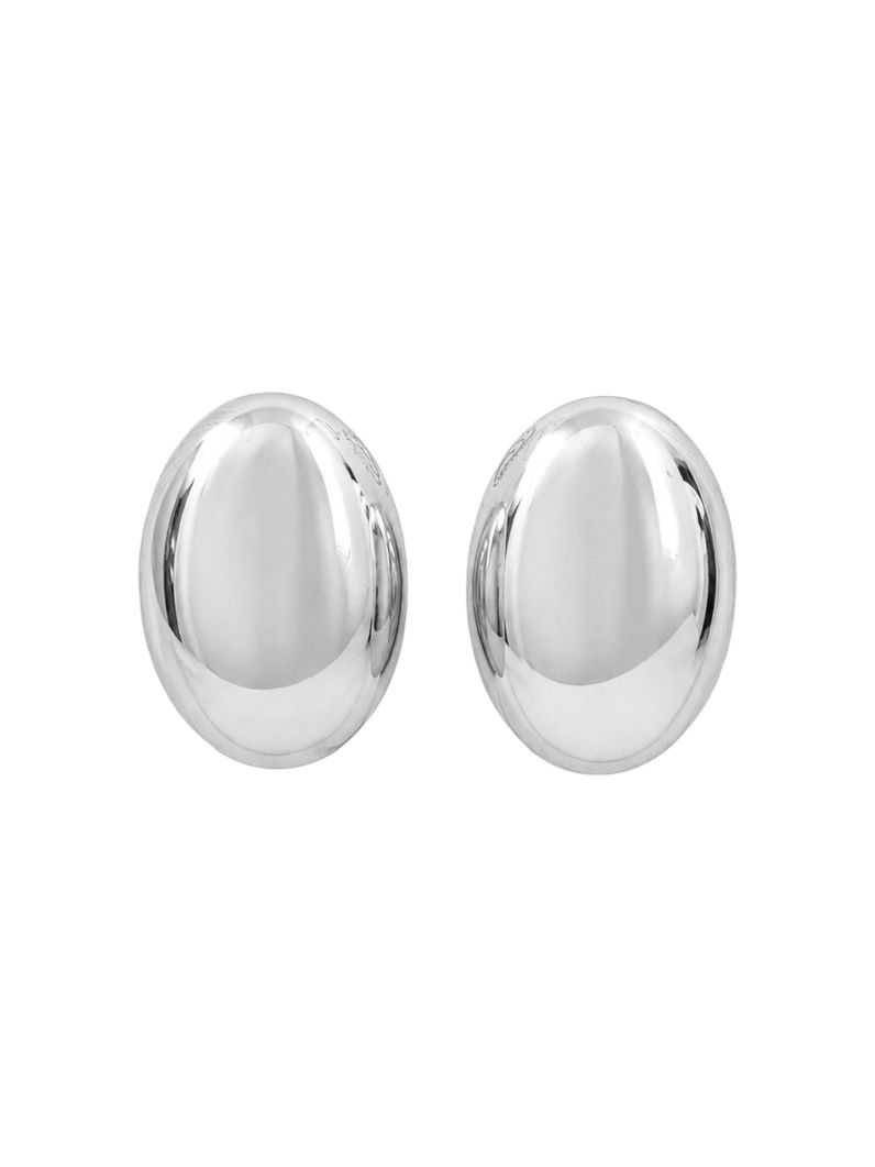 Brinco Folheado a Ouro 18k e Prata Design Oval Liso