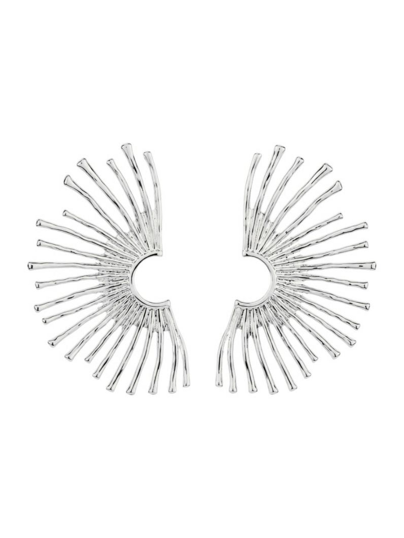 Brinco Folheado a Ouro 18k e Prata Design Raios de Sol