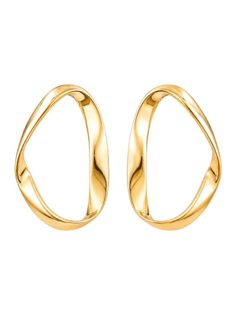 Brinco Folheado a Ouro 18k e Prata Design Vazado
