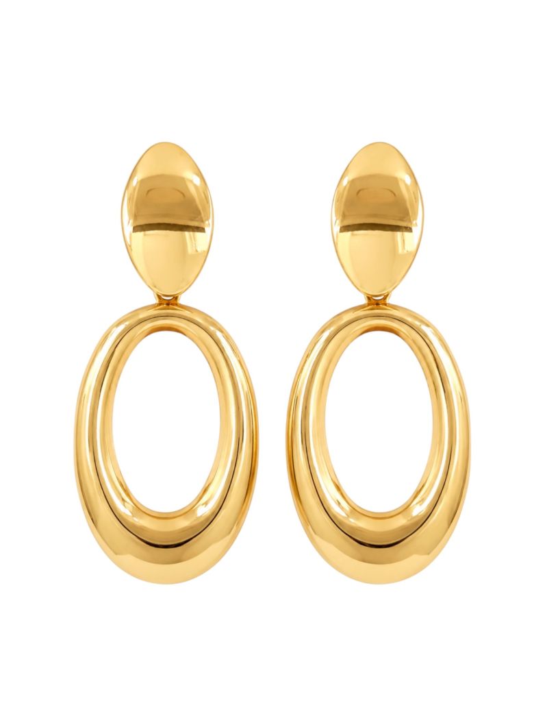 Brinco Folheado a Ouro 18k e Prata Design Vazado
