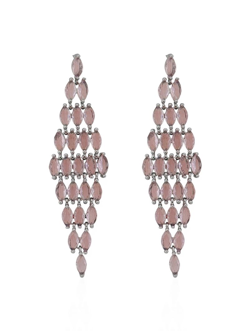 Brinco Folheado a Ouro 18k e Prata Design Zirconias Coloridas