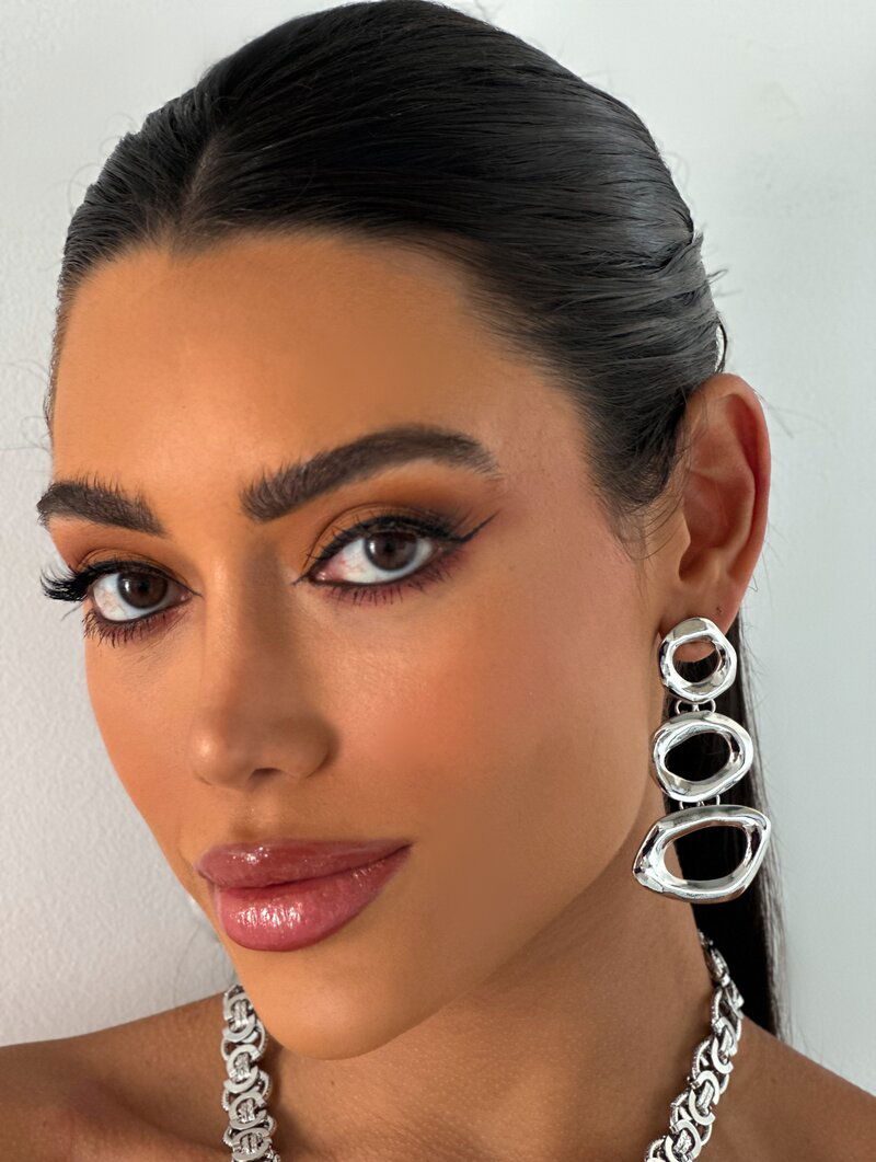 Brinco Folheado a Ouro 18k e Prata Elos Irregulares