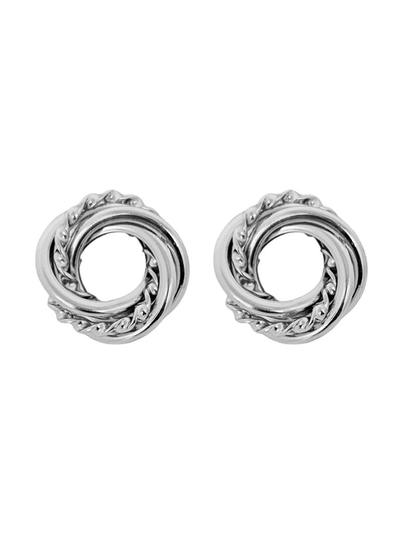 Brinco Folheado a Ouro 18k e Prata Elos Lisos e Torcidos