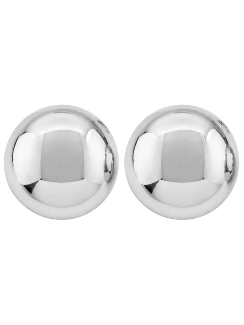 Brinco Folheado a Ouro 18k e Prata Esfera Lisa