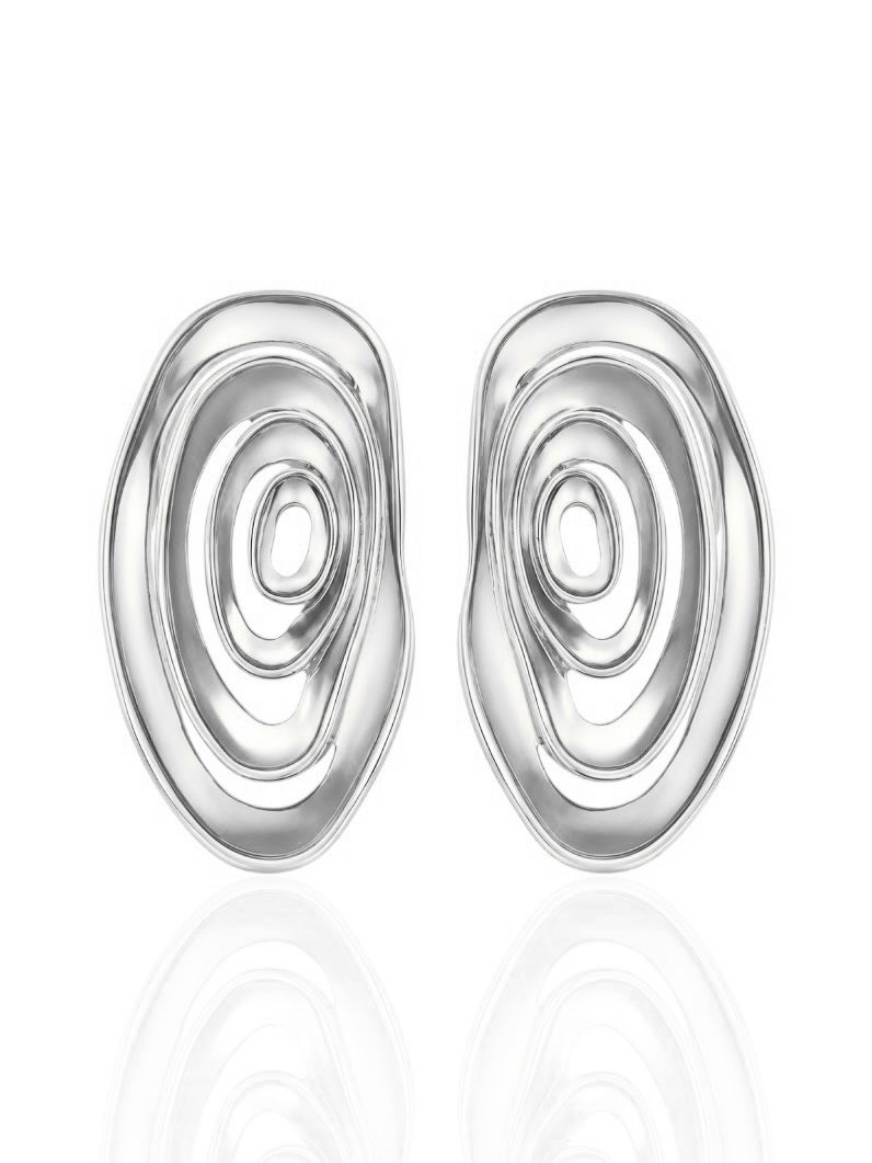 Brinco Folheado a Ouro 18k e Prata Espiral