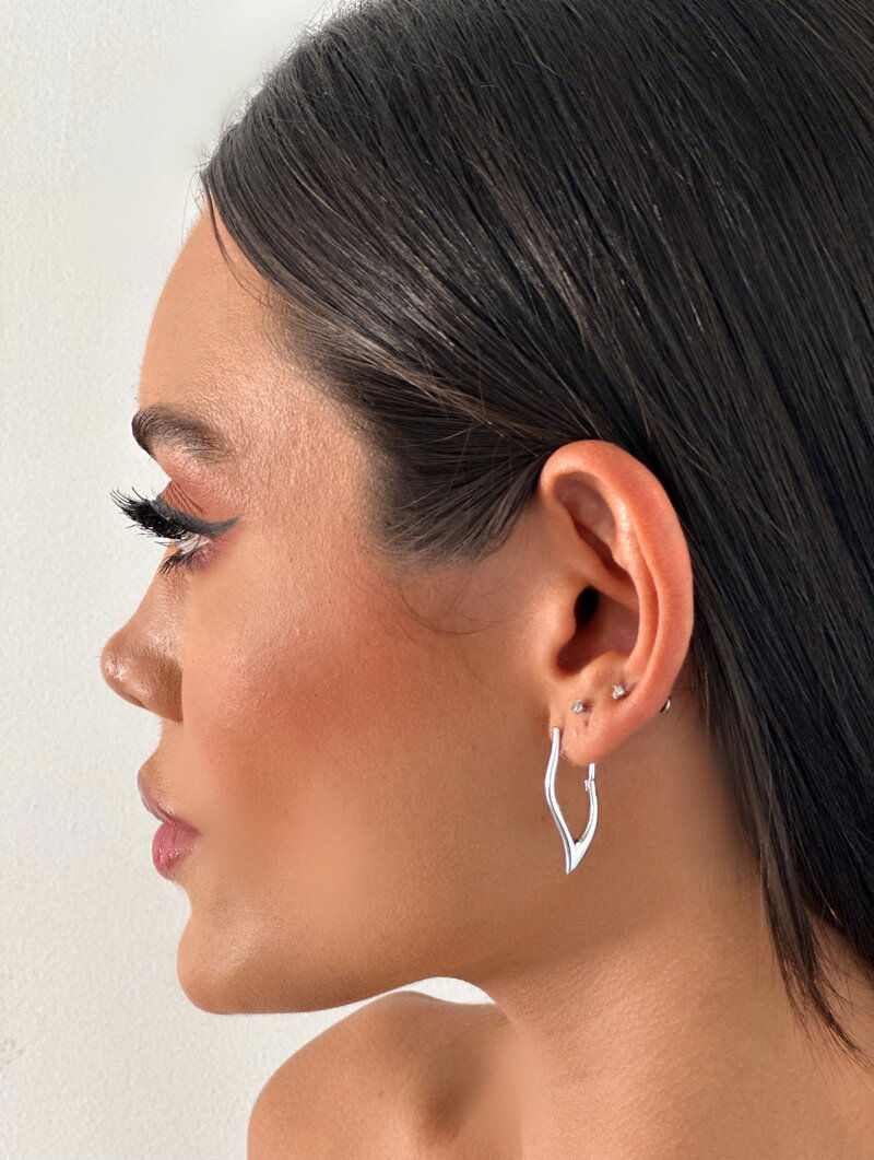 Brinco Folheado a Ouro 18k e Prata Fecho Click Orgânico