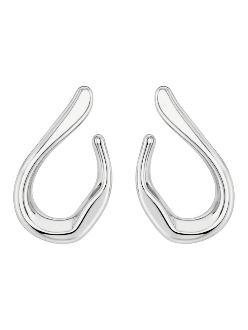 Brinco Folheado a Ouro 18k e Prata Fio Curvado