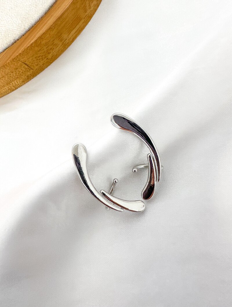 Brinco Folheado a Ouro 18k e Prata Fio Duplo