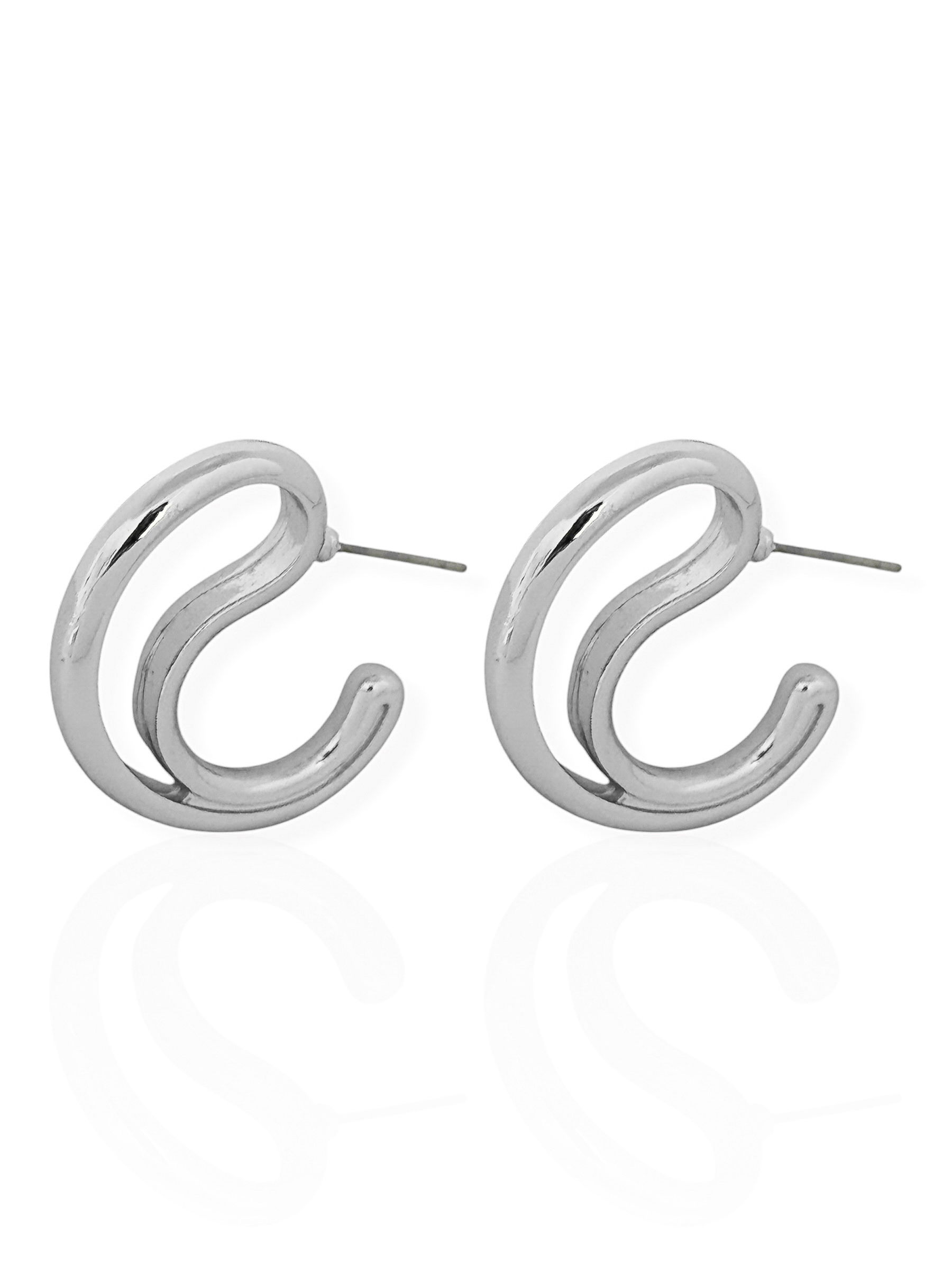 Brinco Folheado a Ouro 18k e Prata Fio Gota Vazada