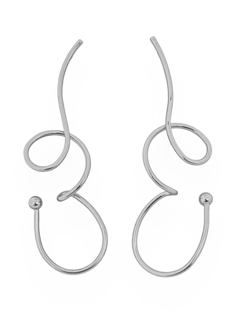 Brinco Folheado a Ouro 18k e Prata Fio Ondulado