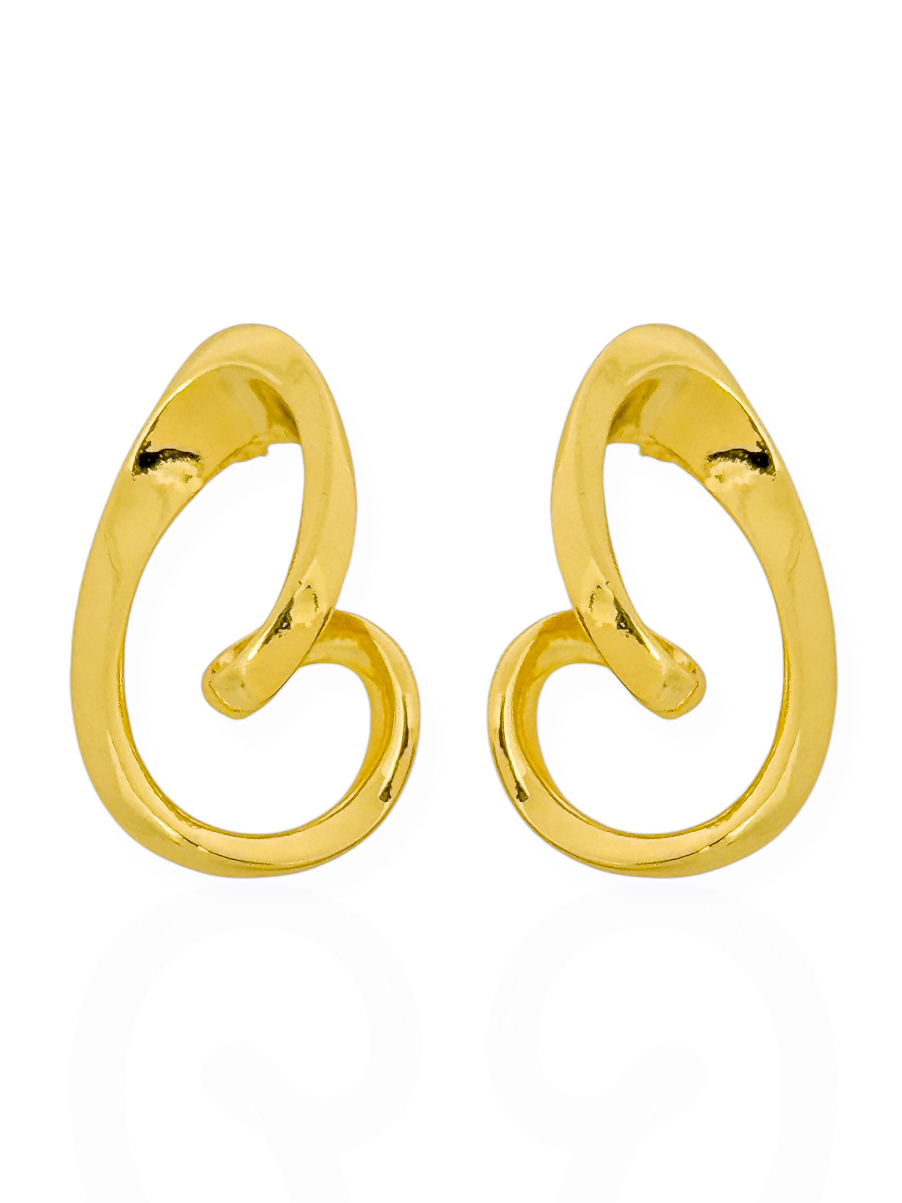 Brinco Folheado a Ouro 18k e Prata Fio Ondulado