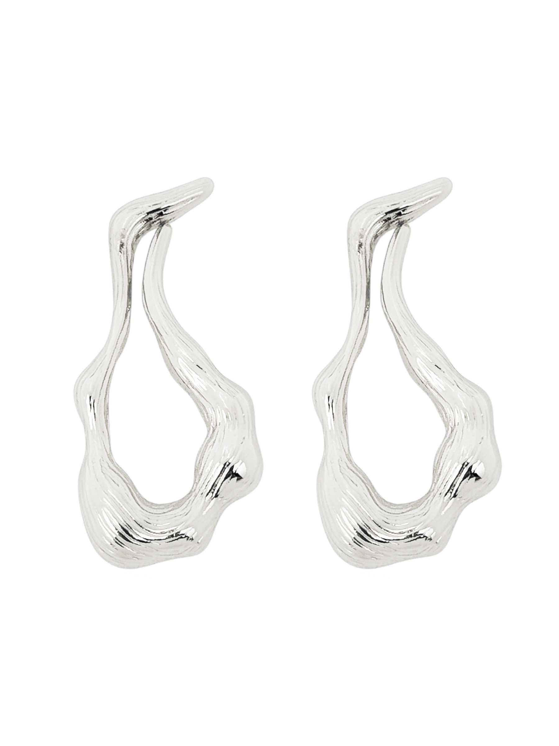 Brinco Folheado a Ouro 18K e Prata Fio Texturizado