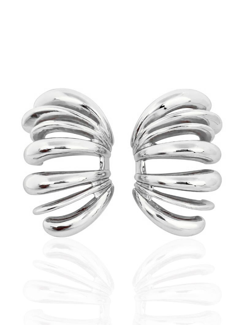 Brinco Folheado a Ouro 18k e Prata Fios Maxi