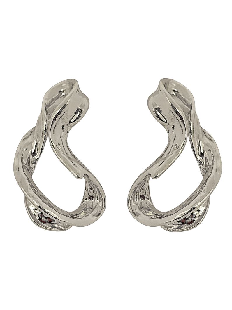Brinco Folheado a Ouro 18k e Prata Fios Texturizados Organicos