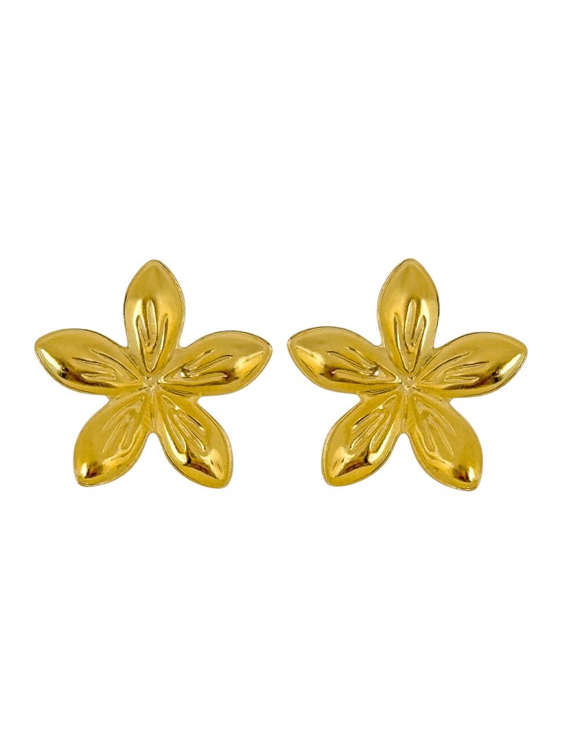 Brinco Folheado a Ouro 18k e Prata Flor