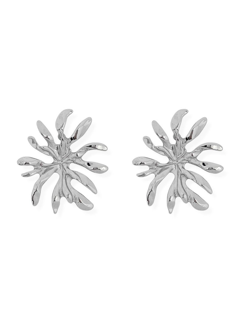 Brinco Folheado a Ouro 18k e Prata Flor Organica