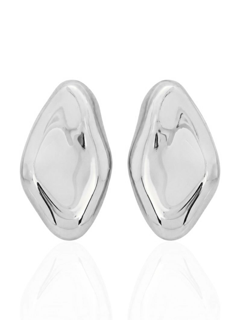 Brinco Folheado a Ouro 18k e Prata Forma Organica Maxi