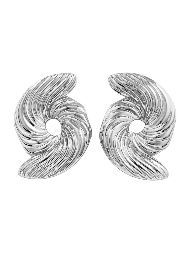 Brinco Folheado a Ouro 18k e Prata Forma Texturrizada