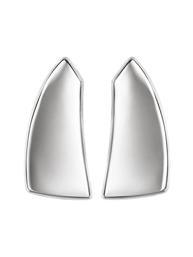 Brinco Folheado a Ouro 18k e Prata Forma Triangular Lisa