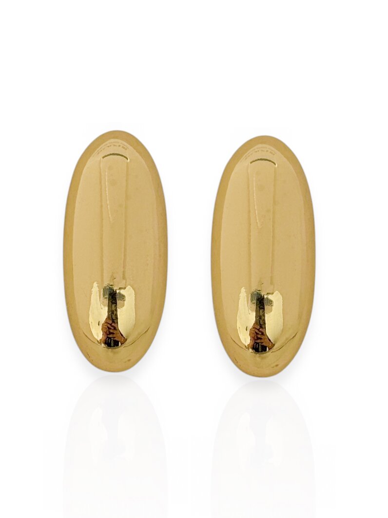 Brinco Folheado a Ouro 18k e Prata Formato Geométrico Liso