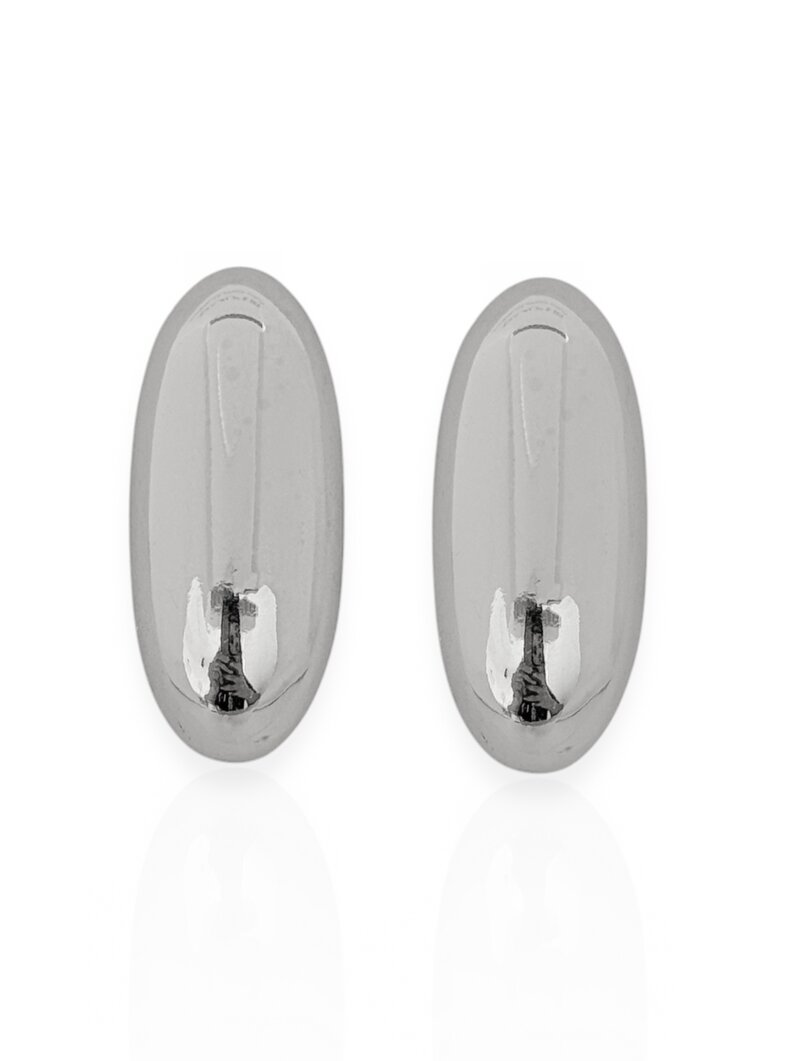 Brinco Folheado a Ouro 18k e Prata Formato Geométrico Liso