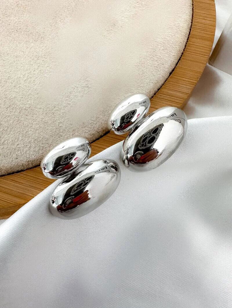 Brinco Folheado a Ouro 18K e Prata Gomos Lisos