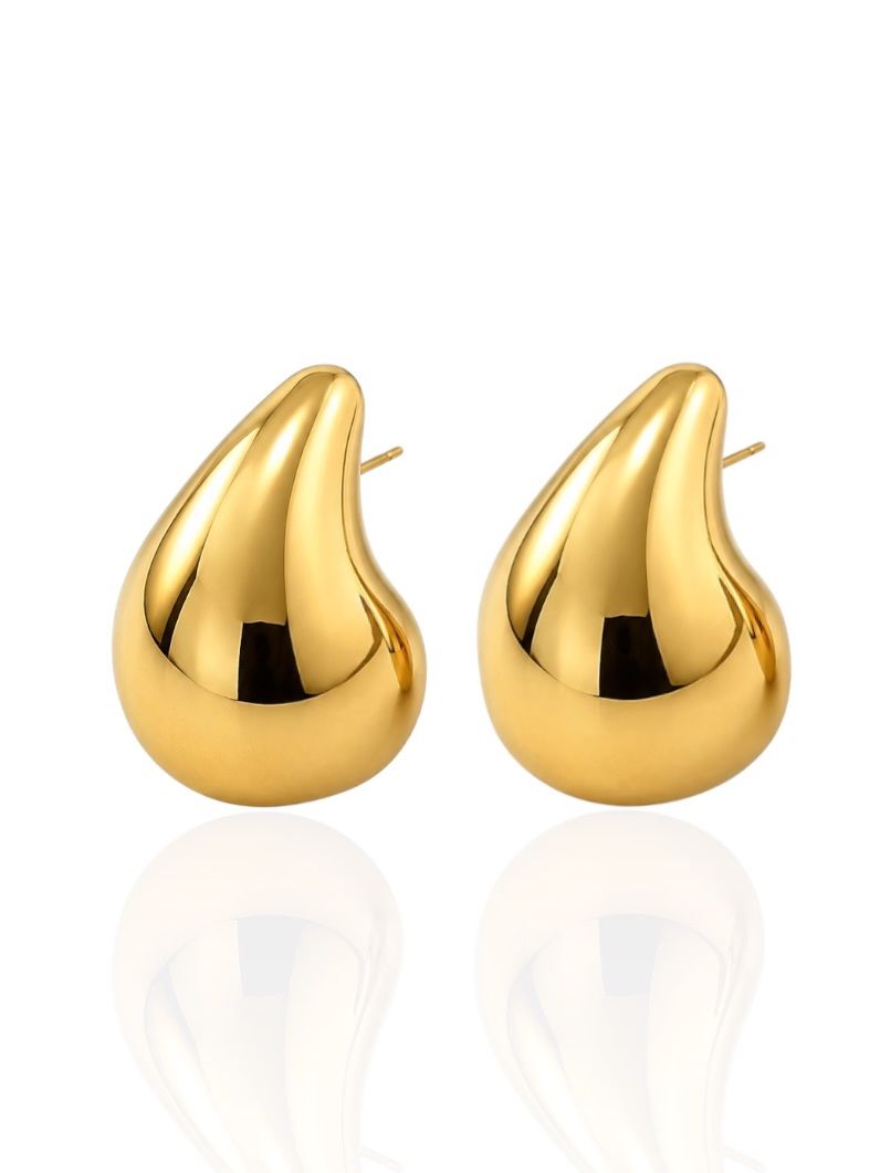 Brinco Folheado a Ouro 18k e Prata Gota