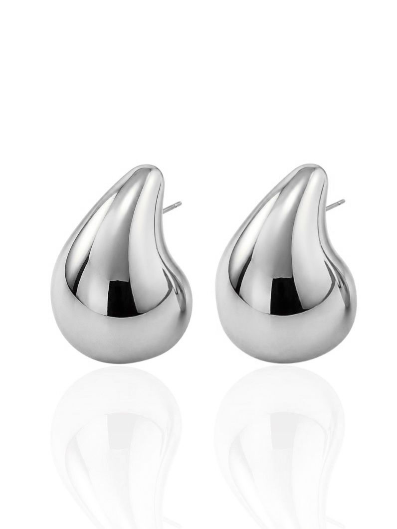 Brinco Folheado a Ouro 18k e Prata Gota