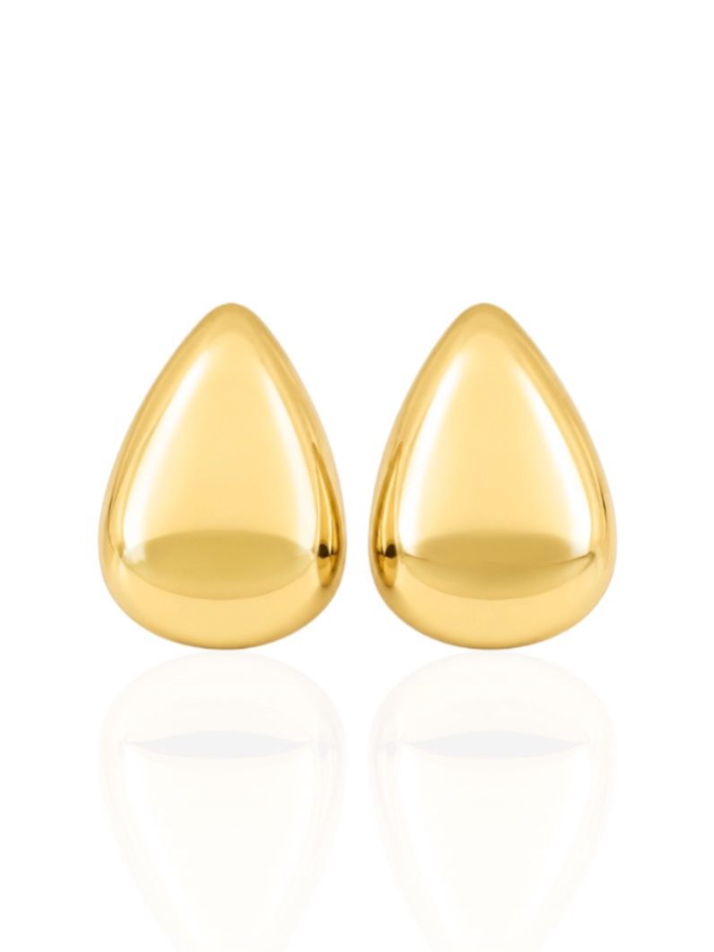 Brinco Folheado a Ouro 18k e Prata Gota