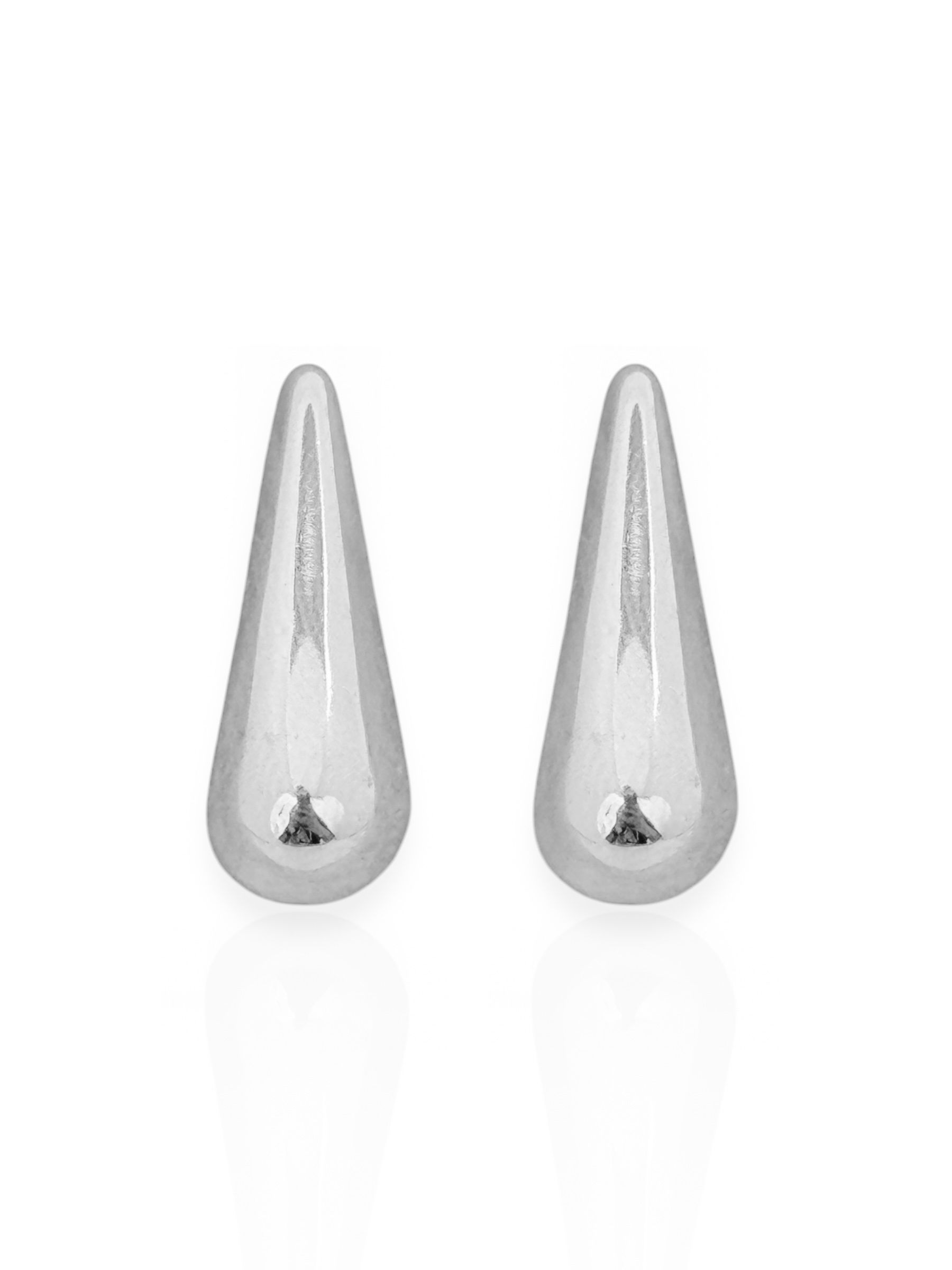 Brinco Folheado a Ouro 18k e Prata Gota Agulha Lisa P