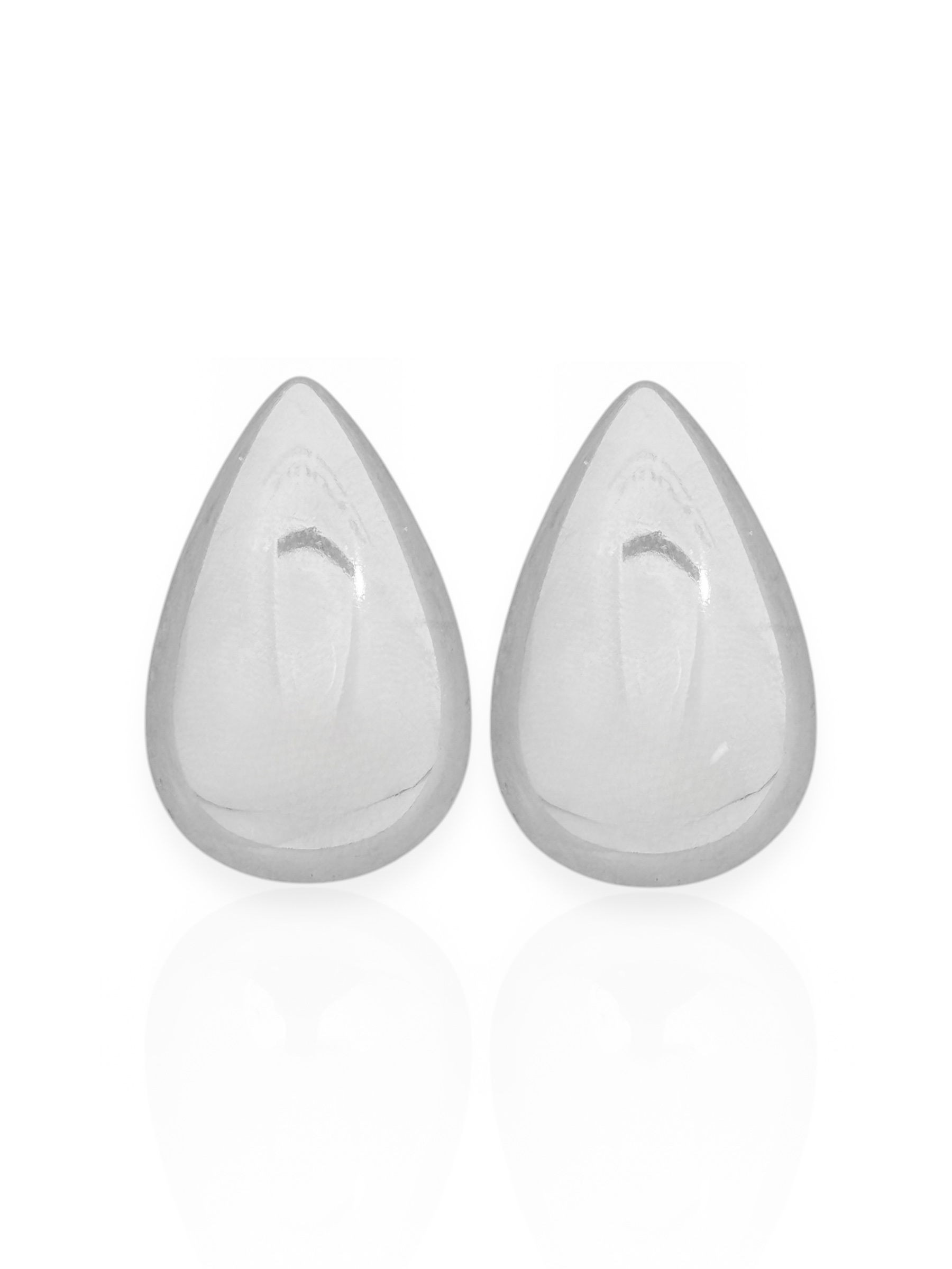 Brinco Folheado a Prata Gota Gordinha G