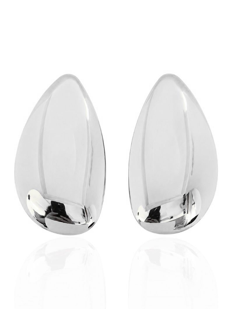 Brinco Folheado a Ouro 18k e Prata Gota Lisa