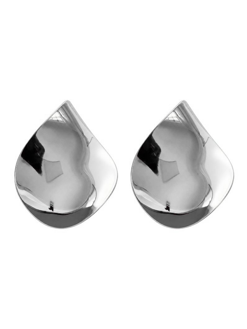 Brinco Folheado a Ouro 18k e Prata Gota Lisa Curva