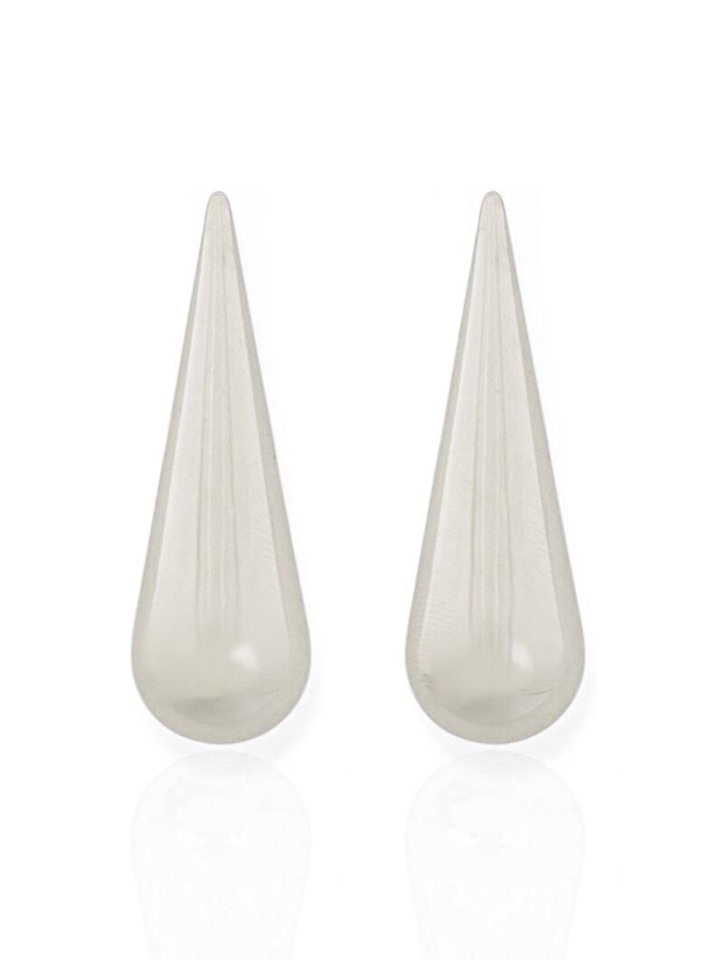 Brinco Folheado a Ouro 18k e Prata Gota longa