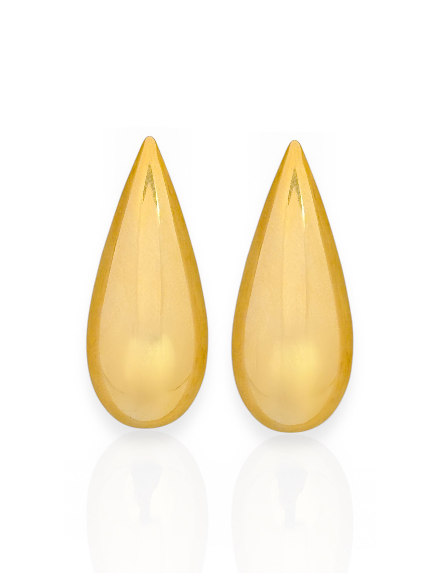 Brinco Folheado a Ouro 18k e Prata Gota Longa G