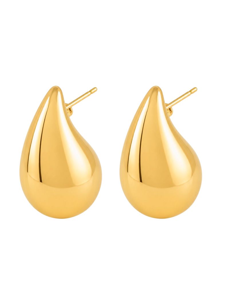 Brinco Folheado a Ouro 18k e Prata Gota M Lisa