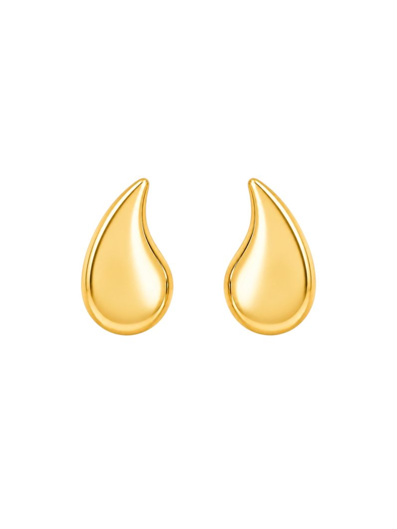 Brinco Folheado a Ouro 18k e Prata Gota Virgula