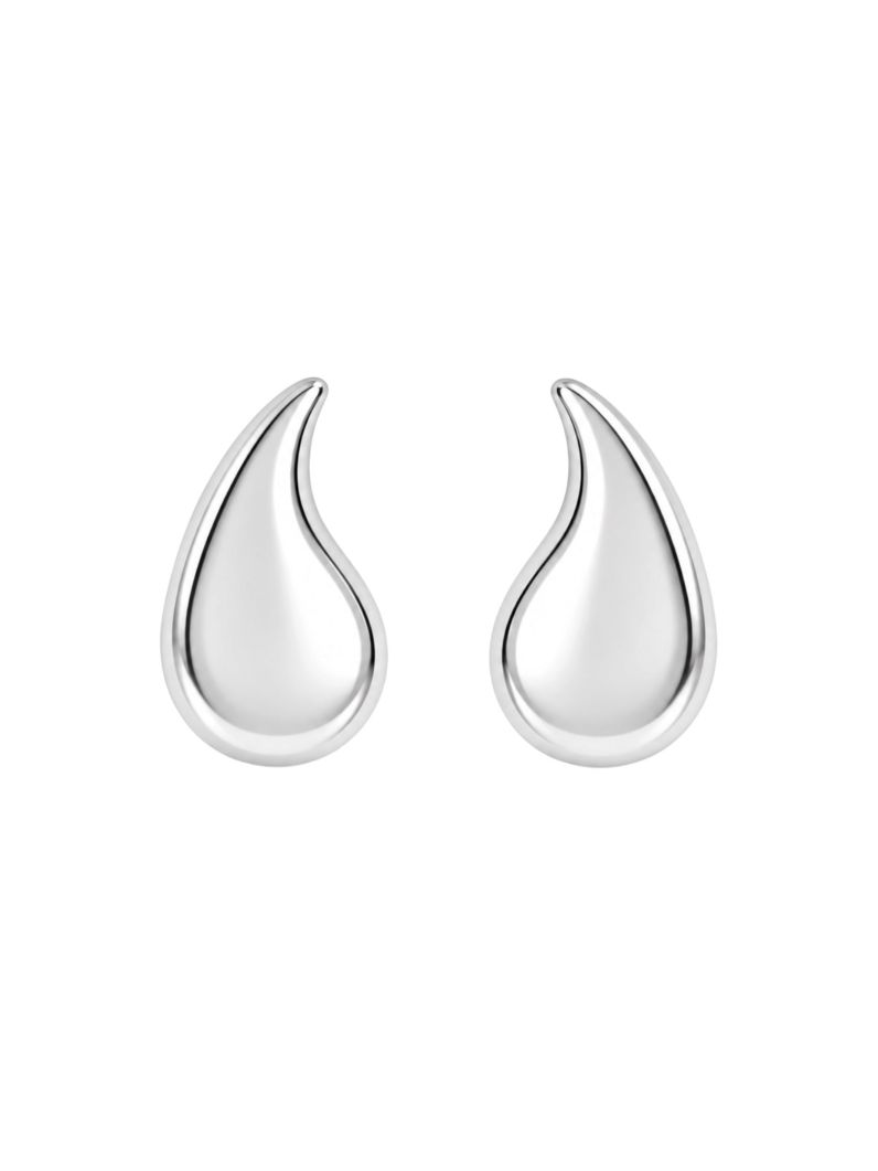 Brinco Folheado a Ouro 18k e Prata Gota Virgula