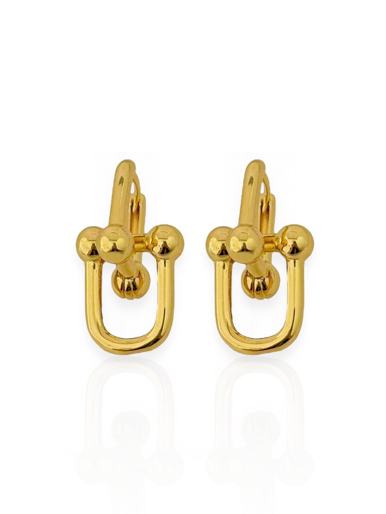 Brinco Folheado a Ouro 18k e Prata Inspiração Grandes Marcas