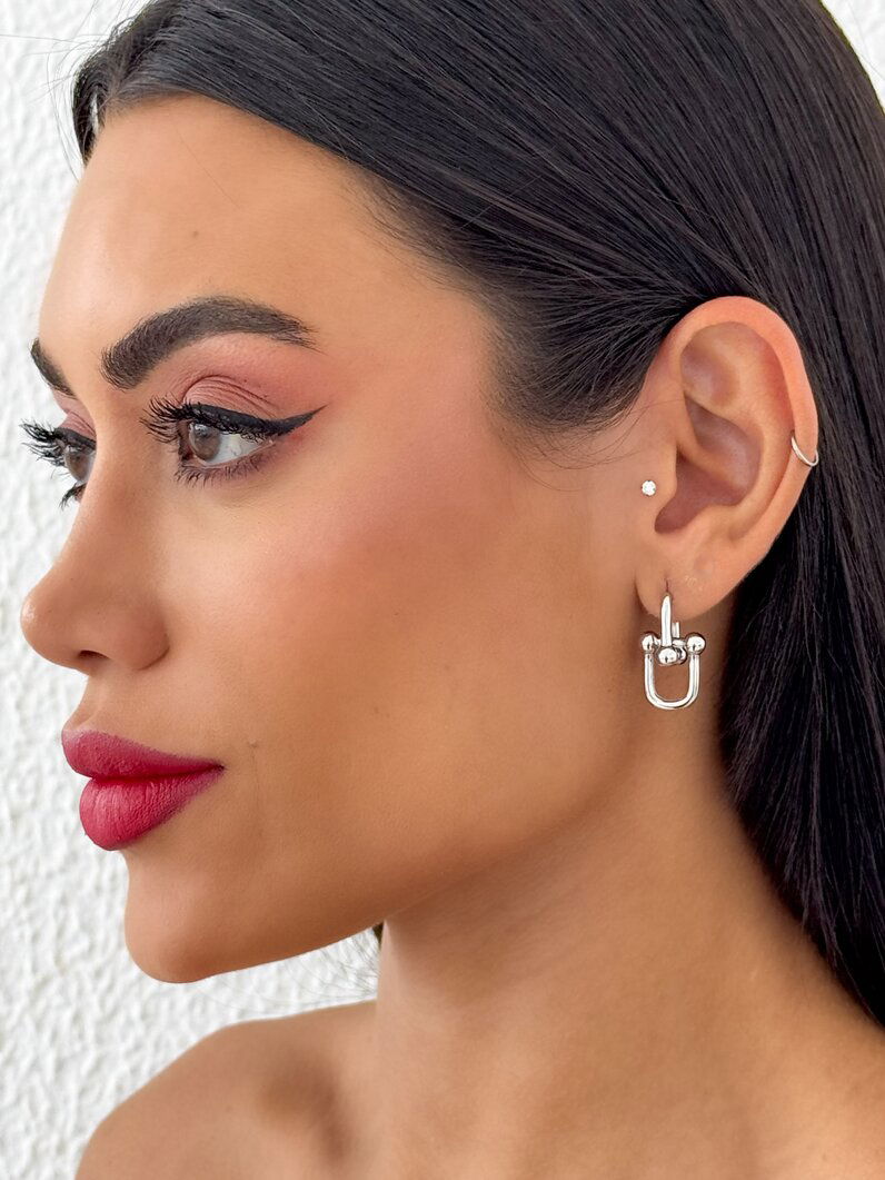 Brinco Folheado a Ouro 18k e Prata Inspiração Grandes Marcas