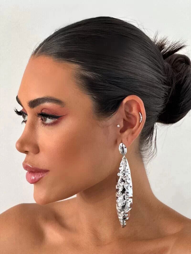 Brinco Folheado a Ouro 18k e Prata Inspiração Maxi Orgânico