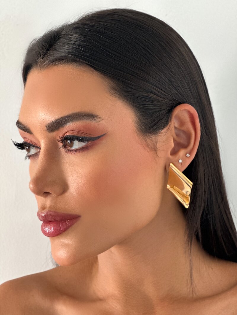 Brinco Folheado a Ouro 18k e Prata Letícia