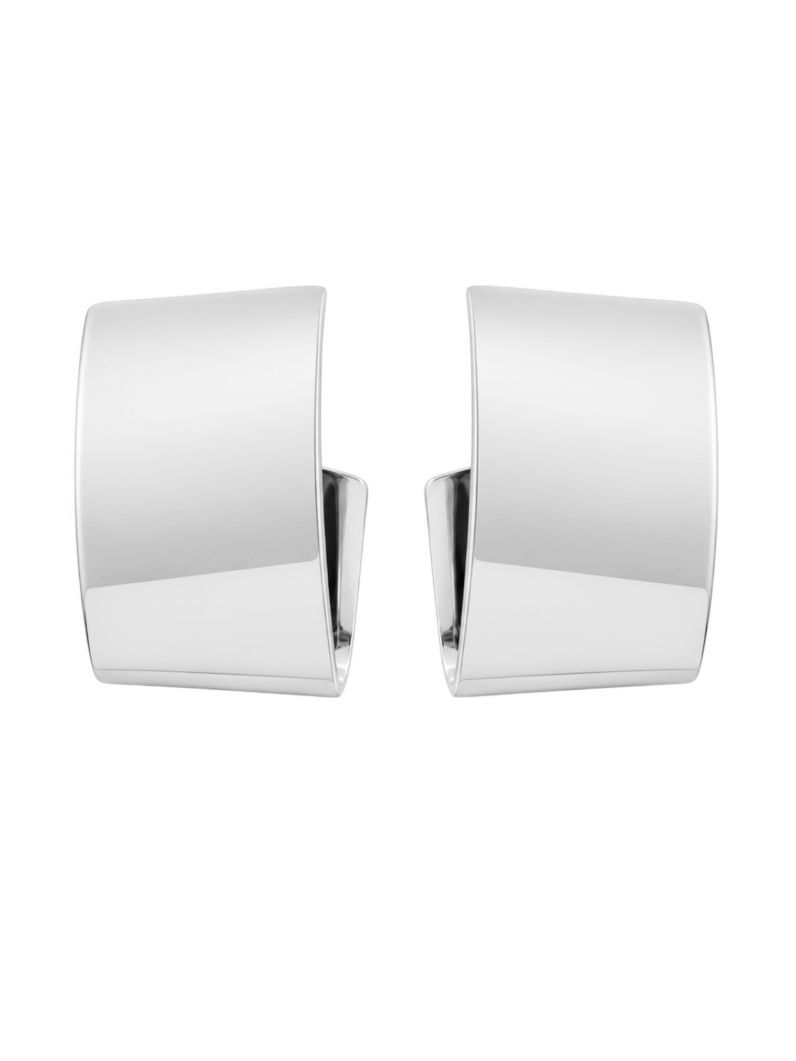 Brinco Folheado a Ouro 18k e Prata Liso Maxi