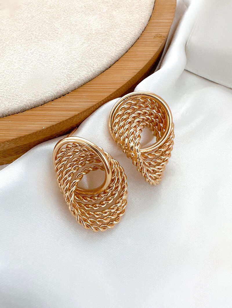 Brinco Folheado a Ouro 18k e Prata Marisol