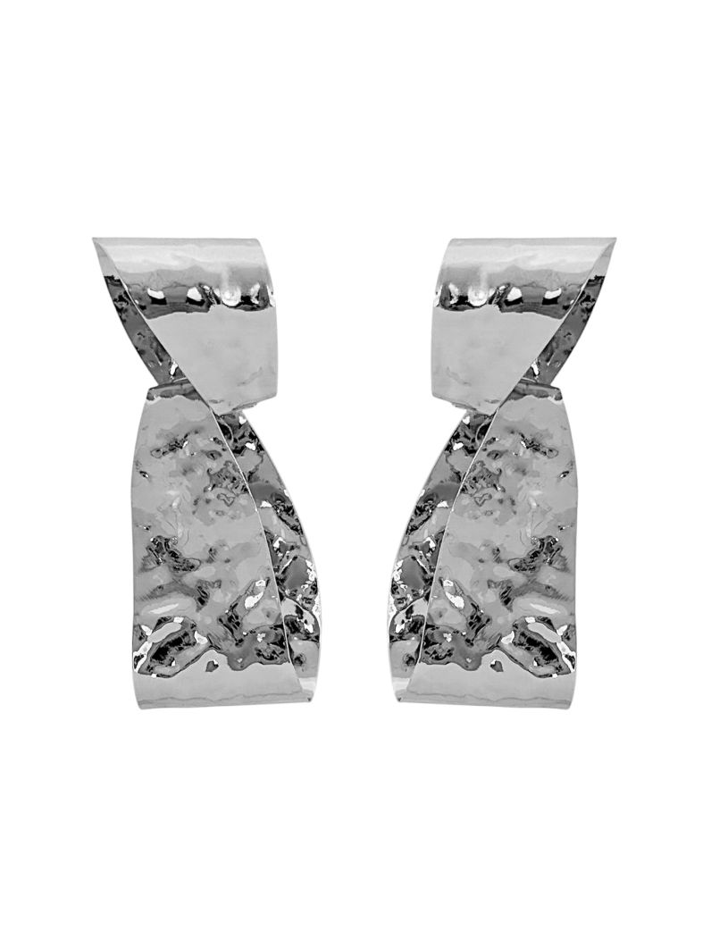 Brinco Folheado a Ouro 18k e Prata Martelado