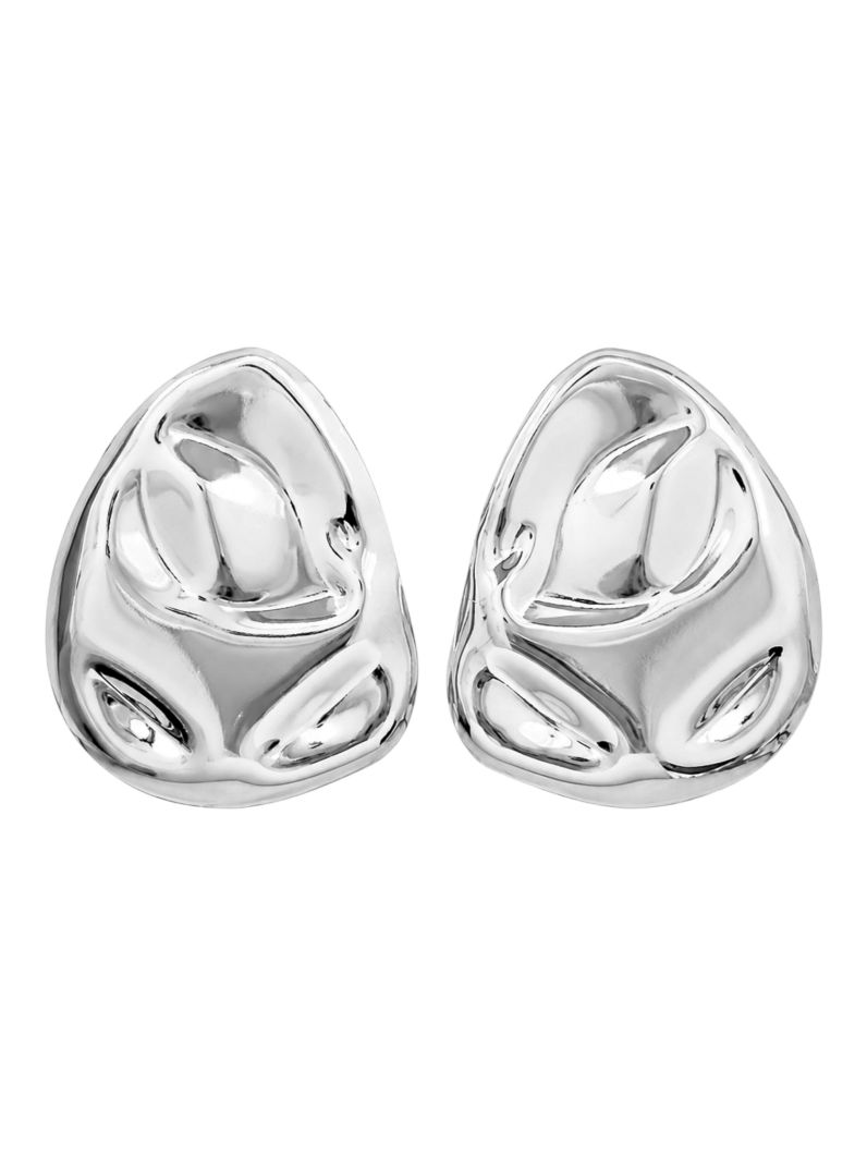 Brinco Folheado a Ouro 18k e Prata Martelado