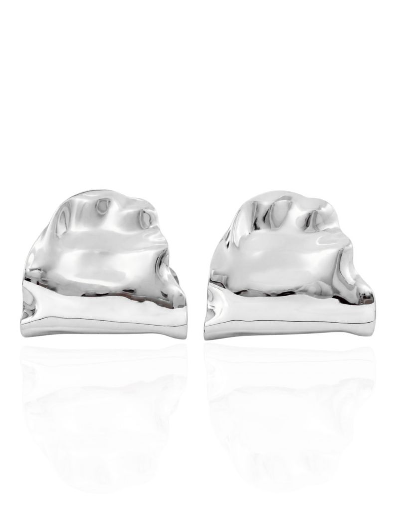 Brinco Folheado a Ouro 18k e Prata Maxi Lisas