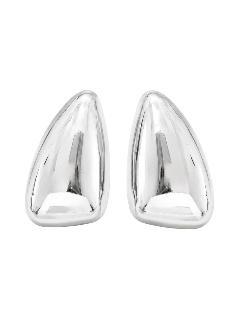 Brinco Folheado a Ouro 18k e Prata Maxi Liso