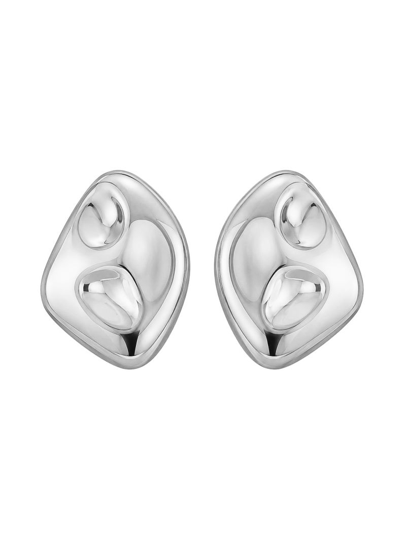 Brinco Folheado a Ouro 18k e Prata Maxi Martelado