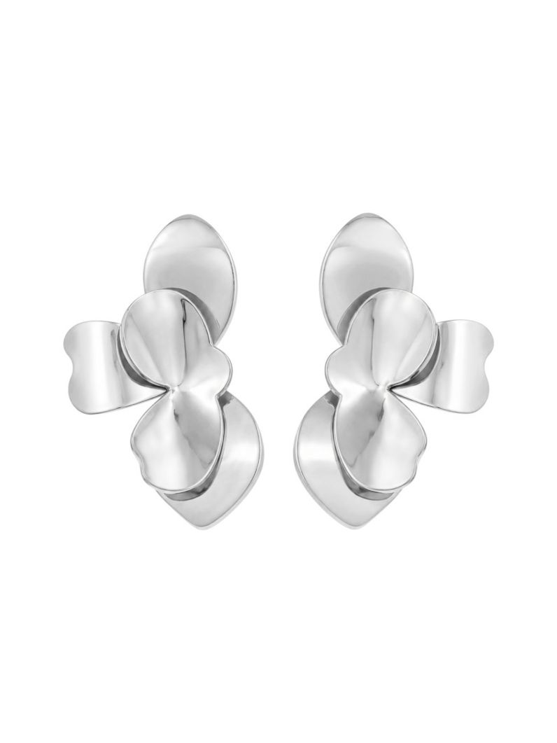 Brinco Folheado a Ouro 18k e Prata Meia Flor